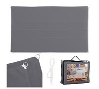 Relaxdays Voile d'ombrage rectangulaire 4 x 6 m, protection solaire UV imperméable, gris