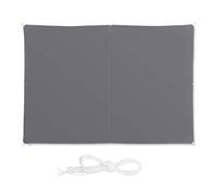 Relaxdays Voile d’ombrage Rectangle diffuseur d’Ombre Protection Soleil Balcon Jardin UV terrasse imperméable 2x3m, Gris, 2 x 3 m