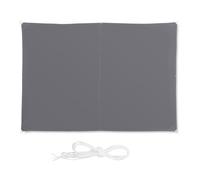 Relaxdays Voile d’ombrage rectangle diffuseur d’ombre protection soleil jardin UV terrasse tissu déperlant, 2x3m, gris