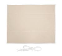 relaxdays Voile d’ombrage rectangulaire, L x P: 5 x 6 m, imperméable, Anti-UV, tendeurs, terrasse, Balcon, Beige