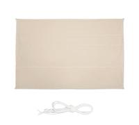 relaxdays Voile d’ombrage rectangulaire, L x P : 5 x 7, imperméable, Anti-UV, tendeurs, terrasse, Balcon, Beige