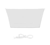 relaxdays Voile d’ombrage trapèze diffuseur d’Ombre Protection Soleil Balcon Jardin UV 3x4x2x2 Toile imperméable, Blanc, 3 x 4 x 2 x 2 m