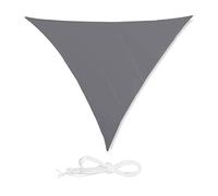 relaxdays Voile d’ombrage Triangle diffuseur d’Ombre Protection Soleil Balcon Jardin UV 5x5x5 m Toile imperméable, Gris