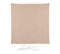 Relaxdays Voile d'ombrage carrée en beige