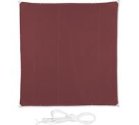 relaxdays Voile d'ombrage carrée rouge-brun
