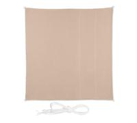 Relaxdays Voile d'ombrage, imperméable, Polyester, carrée, 2,5 x 2,5 cm, pour Le Jardin ou Le Balcon, Beige