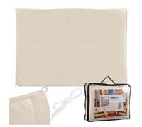Relaxdays Voile d’ombrage Rectangle diffuseur 3x4m d’Ombre Protection Soleil Jardin UV terrasse Toile imperméable, Beige