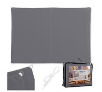 Relaxdays Voile d'ombrage rectangle gris