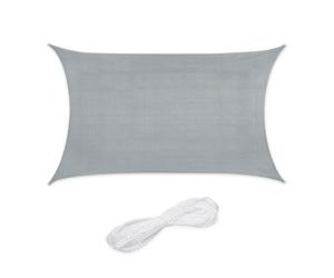Relaxdays Voile d'ombrage rectangulaire en PE-HD