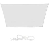 relaxdays Voile d'ombrage trapèze blanc 2,0 x 3,0/4,0 m