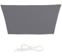 relaxdays Voile d'ombrage trapèze gris 2,0 x 3,0/4,0 m
