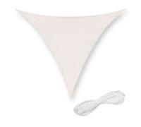 Relaxdays Voile d'ombrage Triangulaire, 2x2x2 m, Toile Anti-Chaleur, Tissu PE-HD, Protection UV, Blanche