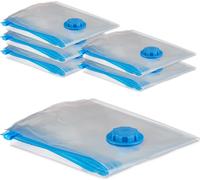 relaxdays XL Sacs sous vide pour vêtements Set de 6 pièces
