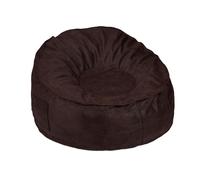 Relaxdays Pouf Poire Format XXL, Aspect Cuir, avec Remplissage en Mousse, 2 Poches latérales, pour Adulte, Marron foncé