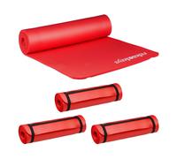 Relaxdays Tapis de yoga 1 cm épaisseur caoutchouc
