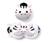 Relaxeazzz Coussin de Voyage avec Masque Bali la Zebra - Animaux Doux