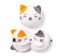 NOBRAND Coussin de voyage Lola la Gatta avec masque – Animaux Doux