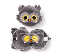 Relaxeazzz Coussin de Voyage avec Masque Winston, Le Hiboux - Animaux Doux