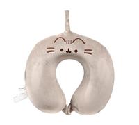 Relaxeazzz Pusheen The Cat Coussin de Voyage en Mousse à mémoire de Forme pour Enfants, Adolescents et Adultes - Support de Cou pour Voiture et Avion, Pliable, Amovible - thème Chat