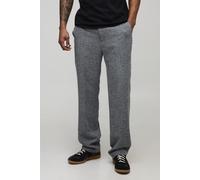 Relaxed Fit Half & Half Waistband Tweed Trouser homme - gris - M, gris