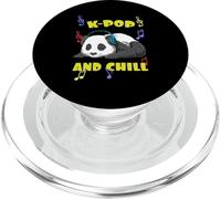 Relaxed Panda Kpop and Chill Korean Music Vibes PopSockets PopGrip pour MagSafe