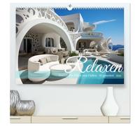 Relaxen (hochwertiger Premium Wandkalender 2026 DIN A2 quer), Kunstdruck in Hochglanz: Raus aus dem Alltag - Rein in den Relaxmodus - KI generierte Fotos mit traumhaften Plätzen zum Chillen