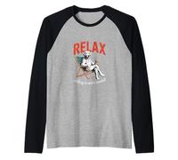 Relaxez Rien n'est sous contrôle drôle de Chien Manche Raglan