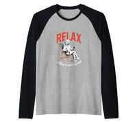 Relaxez Rien n'est sous contrôle drôle de Chien Manche Raglan