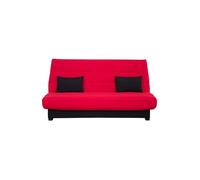 RELAXIMA - Banquette convertible Clic clac OLIVIA, couchage 130 x 190, rangement intégré, pearl rouge