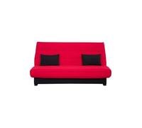 RELAXIMA - Banquette convertible Clic clac SALMA, coucchage 130 x 190, rangement intégré, pearl rouge