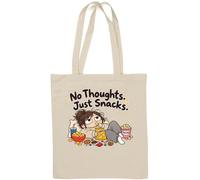 Relaxing Moment Enjoying Favorite Snacks Sac fourre-tout en coton naturel Blanc