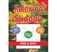 Relaxing Sudoku Puzzle Book: Hard Level Sudoku Puzzles One a Day | 8.5x11 inches, 110 pages | 50+ Puzzles | Solutions Included