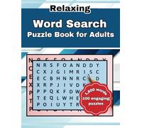 Relaxing Word Search for Adults Part II: 100 Puzzles to Boost Your Mind and Soothe Your Soul. Step into a world of calm and concentration with this ... crafted Word Search Puzzle Book for Adults.
