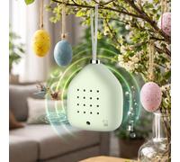 RELAXOUND Lily Bells - Pendentif décoratif avec détecteur de mouvement, doux chant des oiseaux, carillons et sons d'eau - Relaxation pour la maison - Idée cadeau élégante - Mossling - Vert pastel