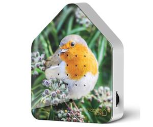 RELAXOUND Zwitscherbox DAS ORIGINAL Limited Edition Robin Redbreast Chant d'oiseau Sons naturels Atmosphère forestière Boîte de son avec détecteur de mouvement