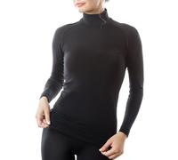 Relaxsan Zero 3230 (Noir, L) Col roulé Thermique Femme Manche Longue sous-Pull Laine mérinos