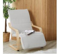Fauteuil inclinable avec repose-pieds gris clair Gris G