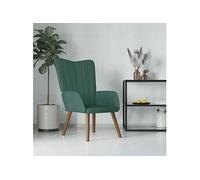 Vidaxl Chaise De Relaxation Vert Foncé Velours Vert