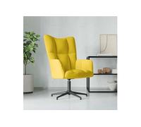 Chaise de relaxation Jaune moutarde Velours