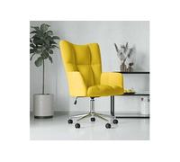 Relaxstoel fluweel mosterdgeel328168