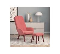 vidaXL Relaxstoel met voetenbank fluweel roze3097660 Rose G