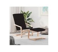 Chaise de Relaxation avec Repose-pied Tissu Siège Salon Multicolore vidaXL