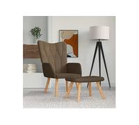vidaXL Chaise de Relaxation et Tabouret Fauteuil avec Repose-pied Chaise de Salon Salle de Séjour Maison Intérieur 327537