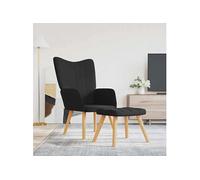 Chaise de Relaxation et Tabouret Gris Clair Tissu Fauteuil Repose-pied vidaXL