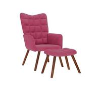 vidaXL Chaise de relaxation avec tabouret Bordeaux Velours, chaise, chaise de salon, fauteuil relax, chaise longue, siège de 4016826