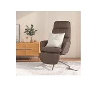 vidaXL Relaxstoel met voetensteun stof taupe3097533 Taupe G