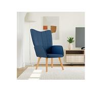 Vidaxl Chaise De Relaxation 62x68,5x96 Cm Bleu Tissu Bleu