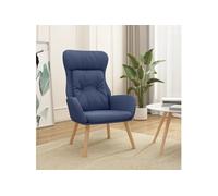 Vidaxl Chaise De Relaxation Bleu Tissu Bleu