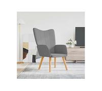 Relaxstoel tissu gris clair