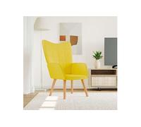Relaxstoel tissu mosterdjaune